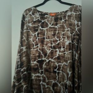 Joe Fresh giraffe print long sleeve blouse